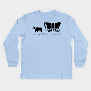 You Have Died of Dysentery - Retro Gaming Kids Long Sleeve T-Shirt